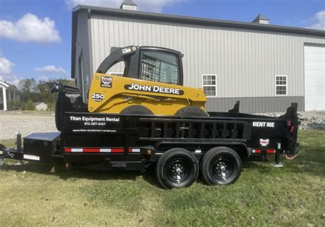 skid steer on dump trailer|mini skid steer trailer package.